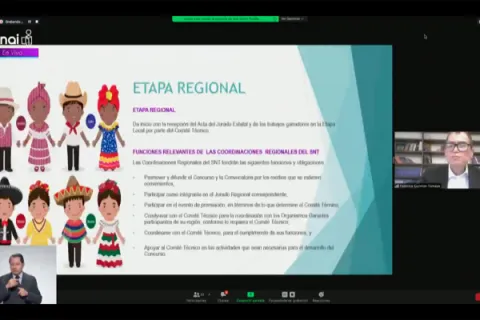 Captura de pantalla de la sesión virtual