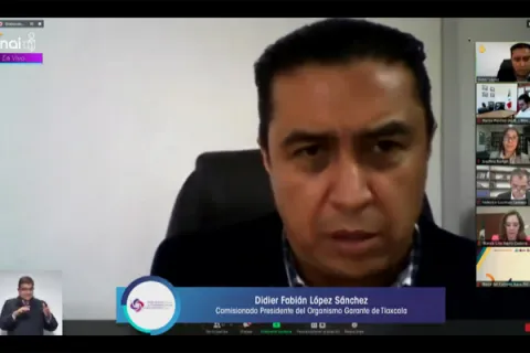 Captura de pantalla de la sesión virtual
