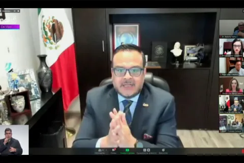 Captura de pantalla de la sesión virtual