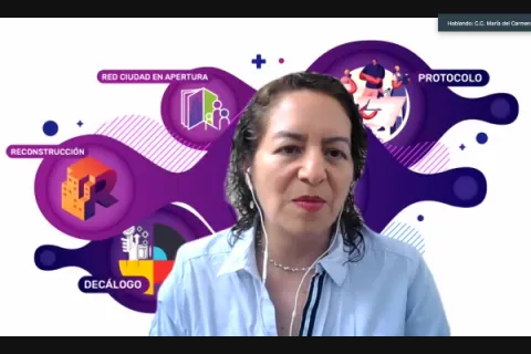 Captura de pantalla de la sesión virtual