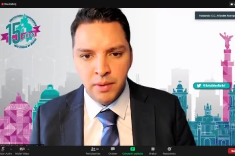 Captura de pantalla de la sesión virtual