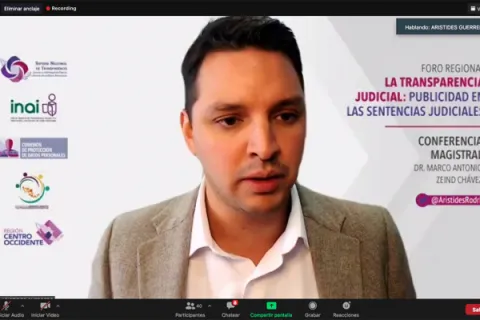 Captura de pantalla de la sesión virtual