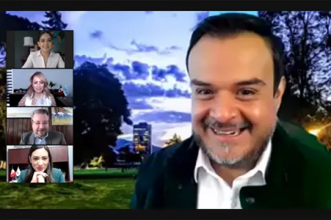 Captura de pantalla de la sesión virtual