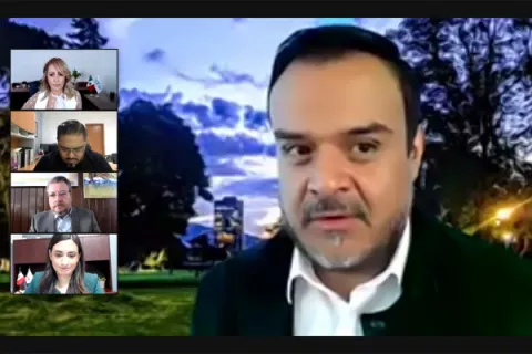 Captura de pantalla de la sesión virtual