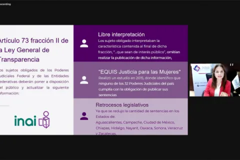 Captura de pantalla de la sesión virtual