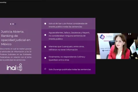 Captura de pantalla de la sesión virtual