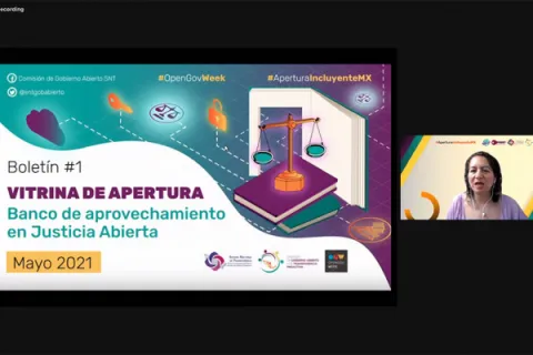 Captura de pantalla de la sesión virtual