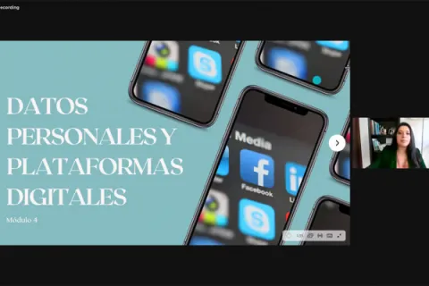 Captura de pantalla de la sesión virtual