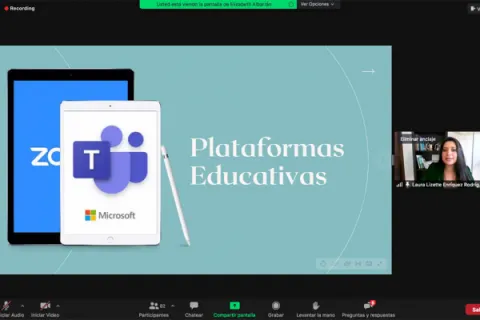 Captura de pantalla de la sesión virtual