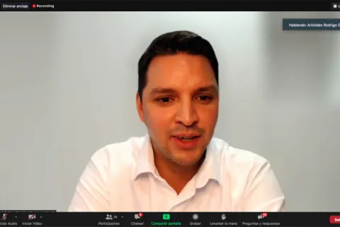 Captura de pantalla de la sesión virtual