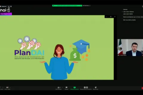 Captura de pantalla de la sesión virtual