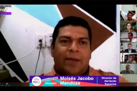 Captura de pantalla de la sesión virtual