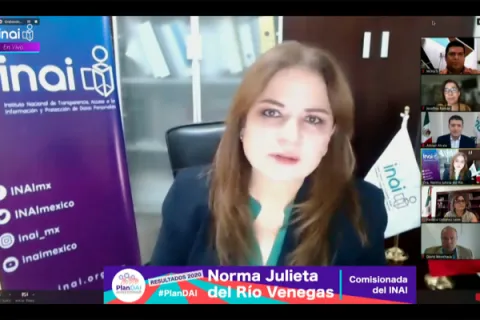 Captura de pantalla de la sesión virtual