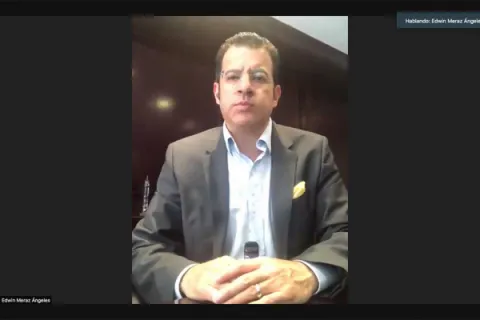 Captura de pantalla de la sesión virtual