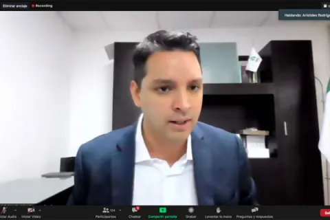 Captura de pantalla de la sesión virtual