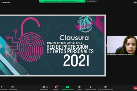 Captura de pantalla de la sesión virtual