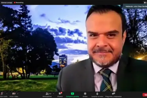 Captura de pantalla de la sesión virtual