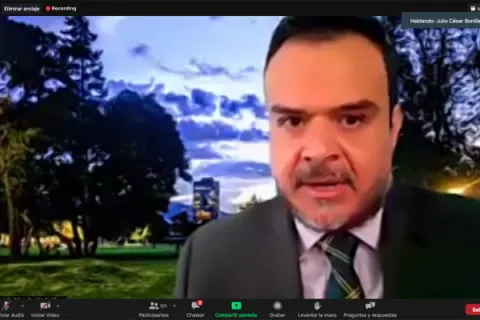Captura de pantalla de la sesión virtual