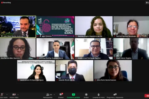 Captura de pantalla de la sesión virtual