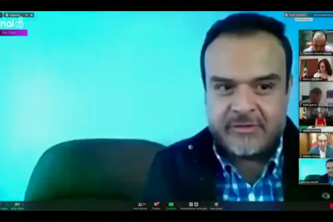 Captura de pantalla de la sesión virtual