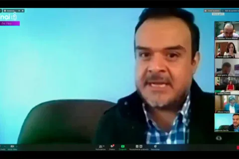 Captura de pantalla de la sesión virtual