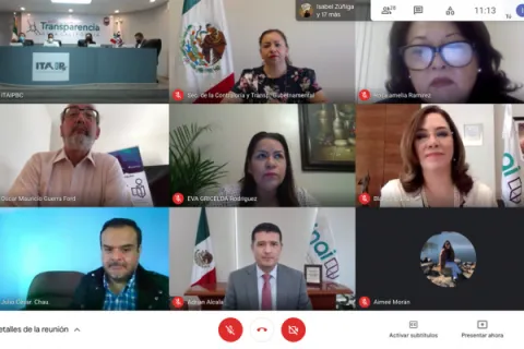 Captura de pantalla de la sesión virtual
