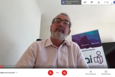 Captura de pantalla de la sesión virtual