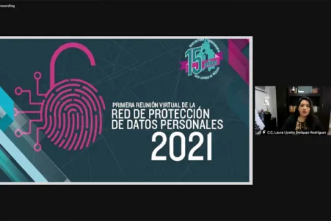 Captura de pantalla de la sesión virtual