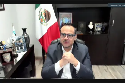 Captura de pantalla de la sesión virtual