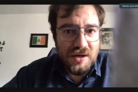 Captura de pantalla de la sesión virtual