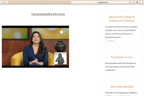 Captura de pantalla de la sesión virtual