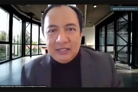 Captura de pantalla de la sesión virtual