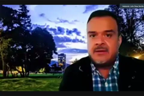 Captura de pantalla de la sesión virtual