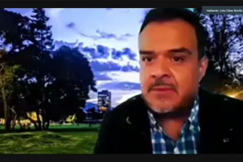 Captura de pantalla de la sesión virtual
