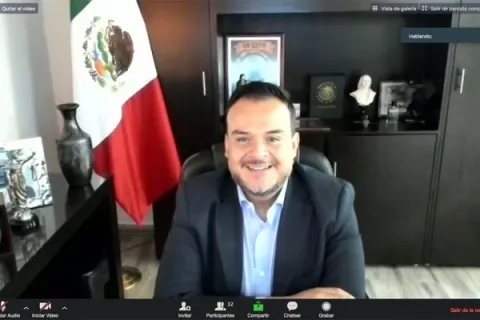 Captura de pantalla de la sesión virtual