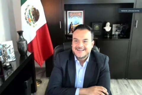 Captura de pantalla de la sesión virtual