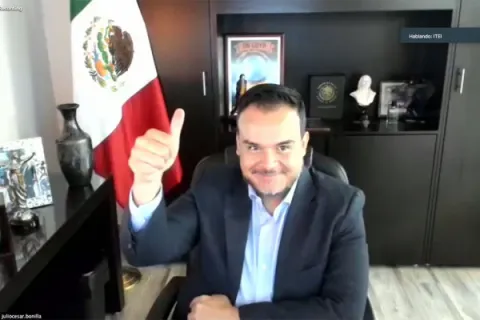 Captura de pantalla de la sesión virtual