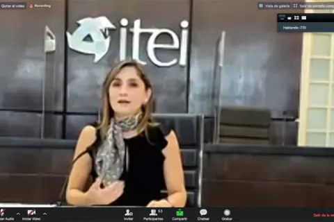 Captura de pantalla de la sesión virtual