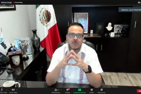 Captura de pantalla de la sesión virtual