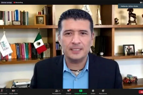 Captura de pantalla de la sesión virtual