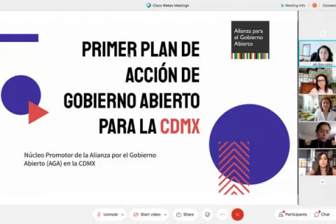 Captura de pantalla de la sesión virtual