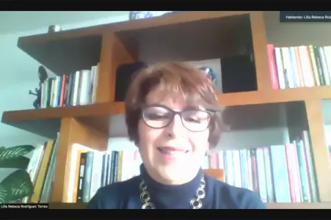 Captura de pantalla de la sesión virtual