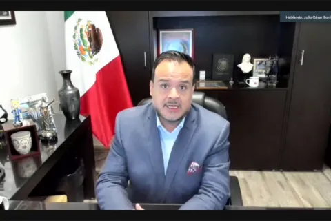 Captura de pantalla de la sesión virtual
