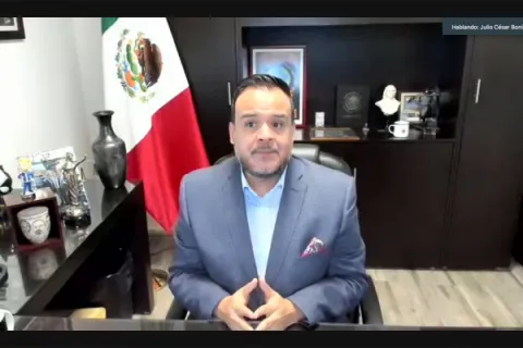 Captura de pantalla de la sesión virtual