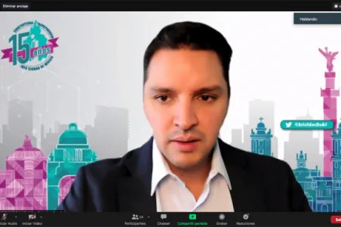 Captura de pantalla de la sesión virtual