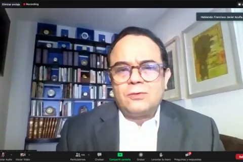 Captura de pantalla de la sesión virtual