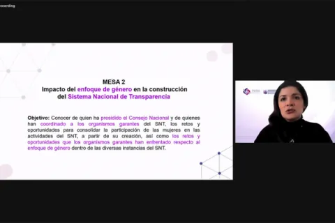 Captura de pantalla de la sesión virtual