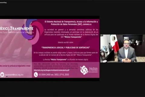 Captura de pantalla de la sesión virtual