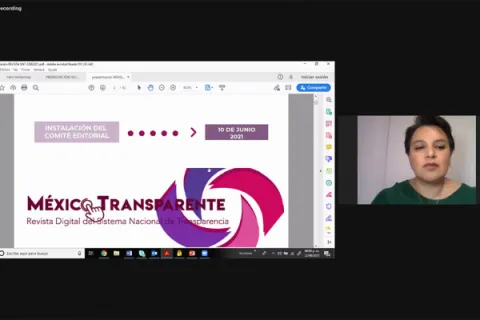 Captura de pantalla de la sesión virtual
