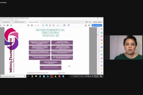 Captura de pantalla de la sesión virtual